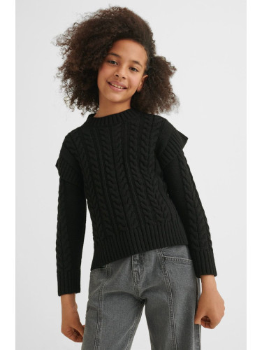Детски пуловер Mayoral в черно