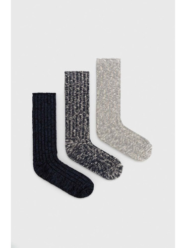 Чорапи Abercrombie & Fitch (3 броя) в тъмносиньо