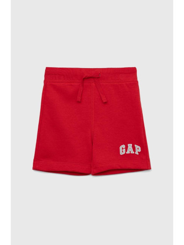 Детски къси панталони GAP в червено с регулируема талия