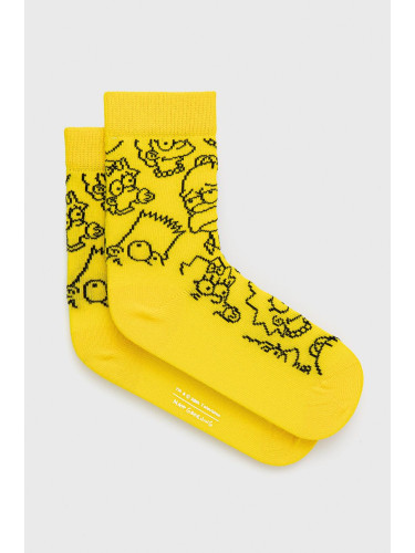 Детски чорапи Happy Socks The Simpsons Family Kids в жълто