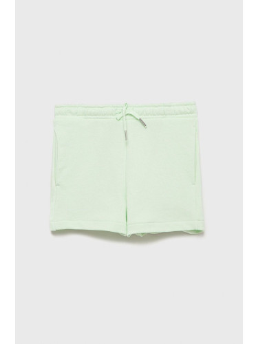 Детски къси панталони Tom Tailor в зелено с изчистен дизайн