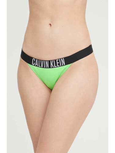 Долнище на бански тип бразилиана Calvin Klein в зелено