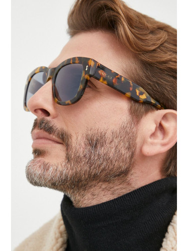 Слънчеви очила Gucci в кафяво
