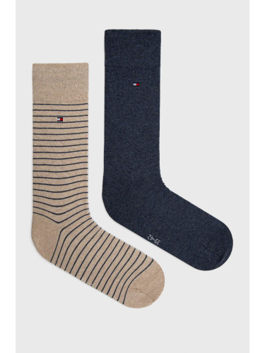 Чорапи Tommy Hilfiger (2 чифта) в бежово 100001496