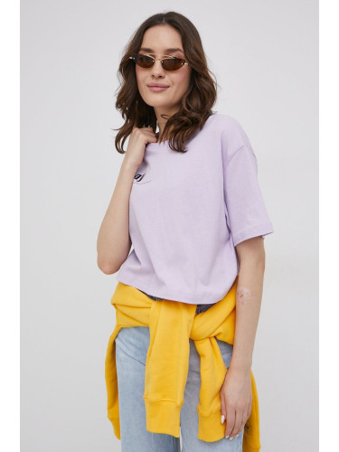Памучна тениска OCAY в лилаво
