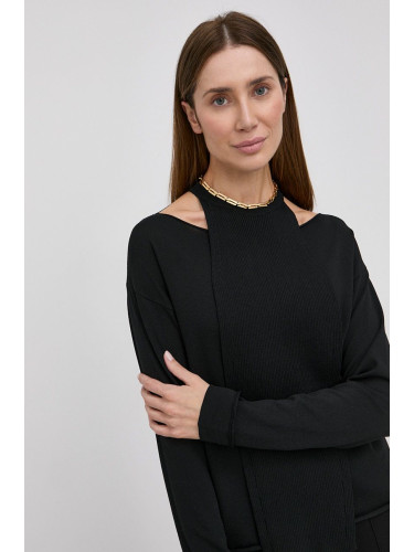 Пуловер Liviana Conti дамски в черно от лека материя