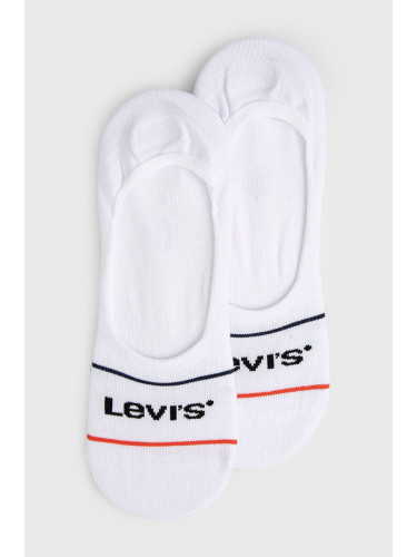Чорапи Levi's (2-pack) мъжки в бяло