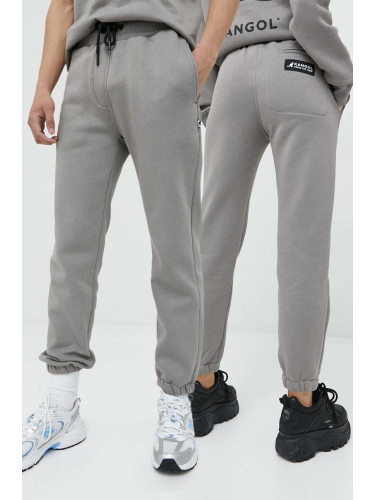 Спортен панталон Kangol унисекс в сиво с изчистен дизайн