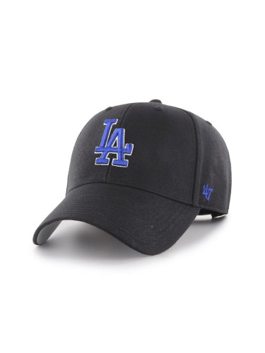 Шапка 47 brand MLB Los Angeles Dodgers в черно с апликация  B-MVP12WBV-BKR