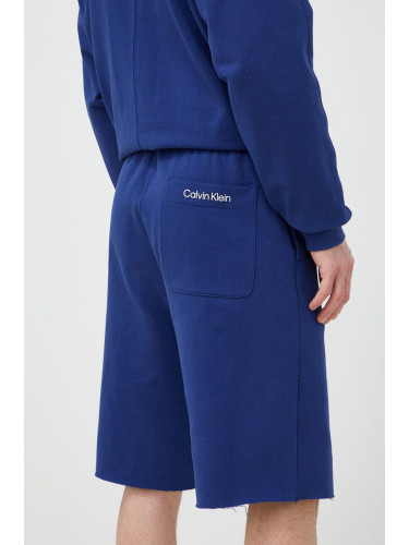 Къс панталон Calvin Klein Performance CK Athletic в синьо