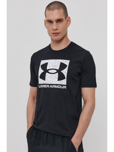 Тениска Under Armour 1361673 мъжка в черно с принт