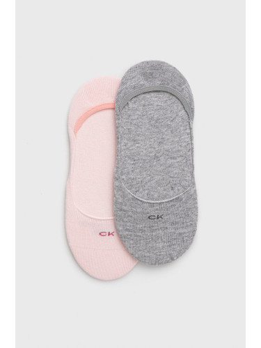 Чорапи Calvin Klein (2 чифта) дамски в розово 701218767