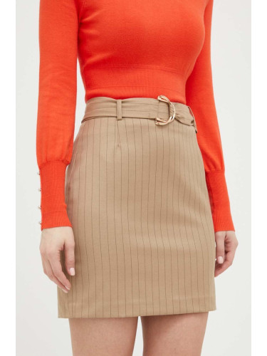 Пола Morgan JAELA.F в бежово къс модел с кройка тип молив