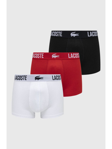 Боксерки Lacoste (3 броя) в червено