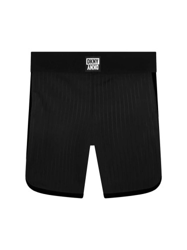 Детски къси панталони Dkny в черно с апликация