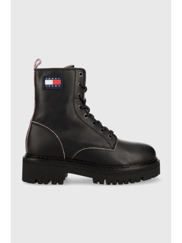 Кубинки Tommy Jeans Urban Tommy Jeans Piping Boot в черно с платформа