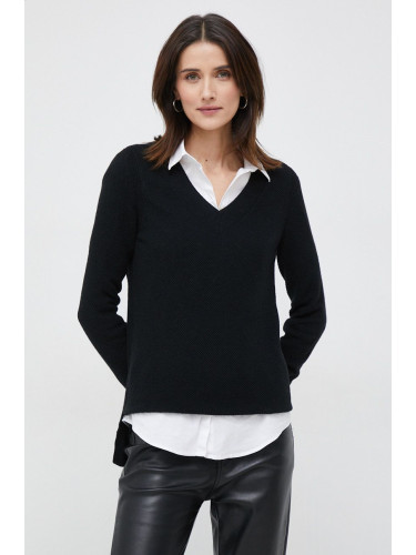 Пуловер GAP дамски в черно от лека материя