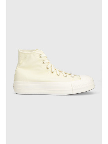 Високи кецове Converse Chuck Taylor All Star Lift Platform в жълто A05198C