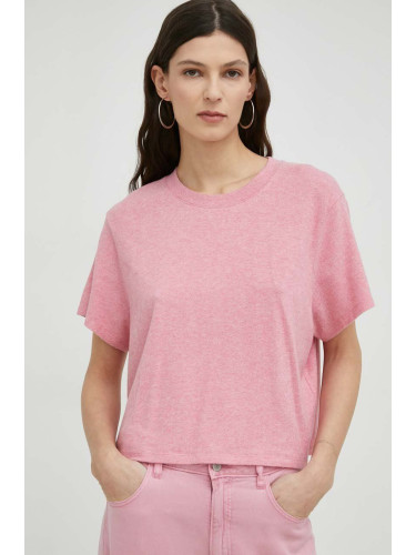 Тениска American Vintage T-SHIRT в розово YPA02GE23