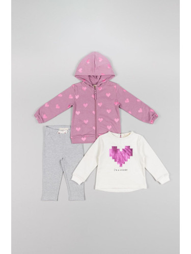 Комплект за бебета zippy в лилаво