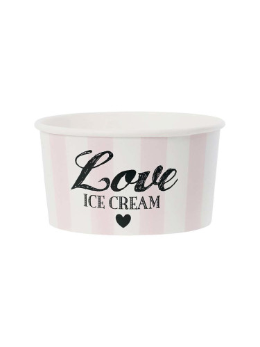 Miss Etoile Комплект еднократни чаши за сладолед с лъжици (8 броя)