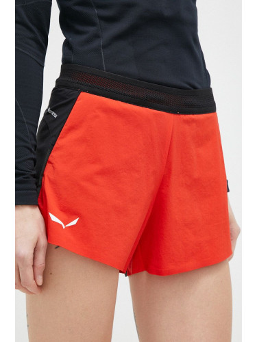 Къс панталон за спортове на открито Salewa Pedroc 2 DST в червено с десен със стандартна талия 00-0000028604