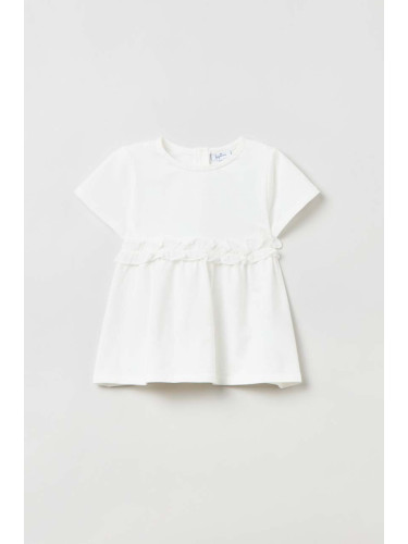 Бебешка тениска OVS в бяло
