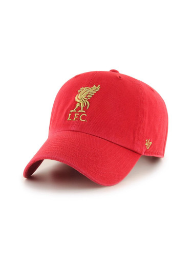 Шапка с козирка 47 brand EPL Liverpool в червено с апликация