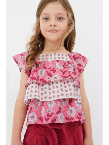 Детска блуза Mayoral в розово с десен