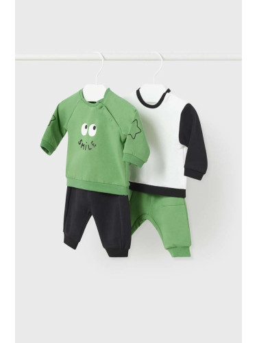 Комплект за бебета Mayoral Newborn (2 броя) в зелено