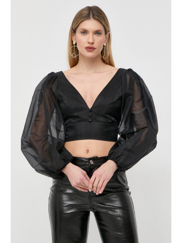 Блуза Bardot в черно с изчистен дизайн