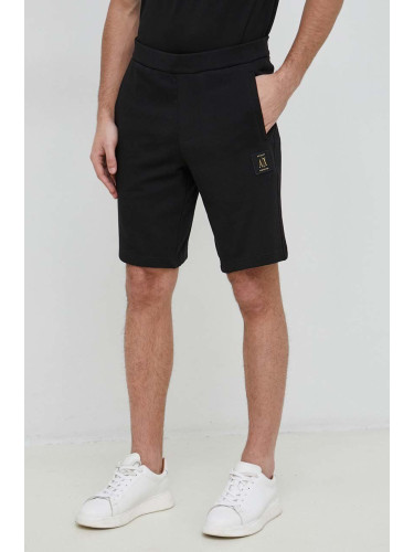 Памучен къс панталон Armani Exchange в черно