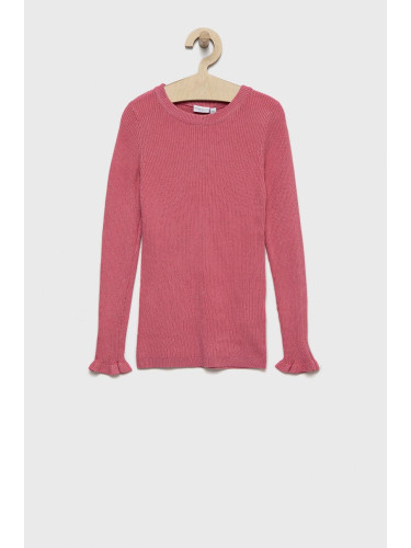 Детски пуловер Name it в розово от лека материя