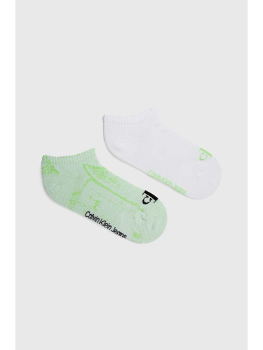 Чорапи Calvin Klein (2 броя) в зелено