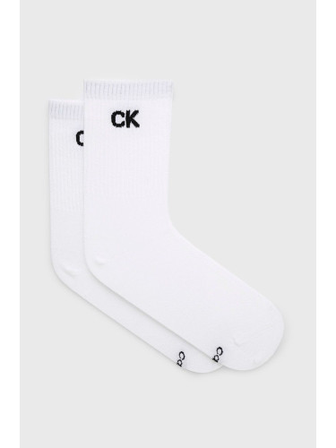 Чорапи Calvin Klein дамски в бяло