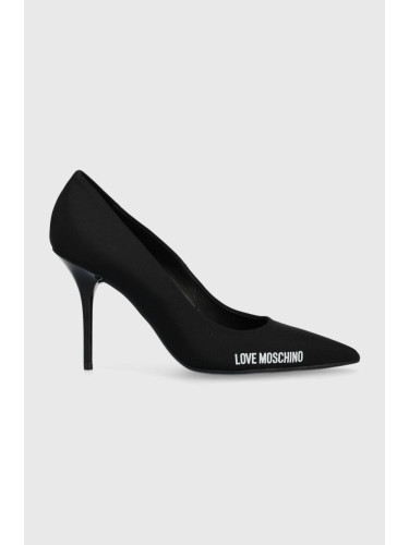 Обувки с висок ток Love Moschino в черно JA10089G0GIM0000