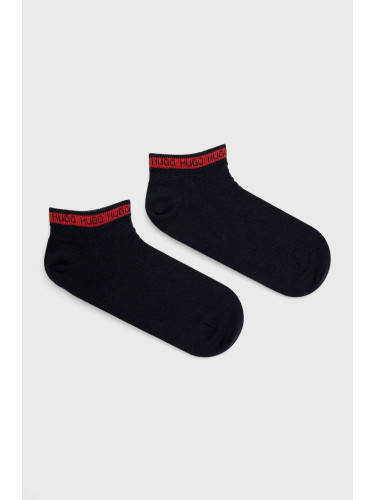 Чорапи HUGO (2-pack) в тъмносиньо 50477874