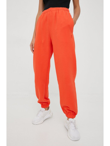 Памучен спортен панталон P.E Nation в оранжево с изчистен дизайн