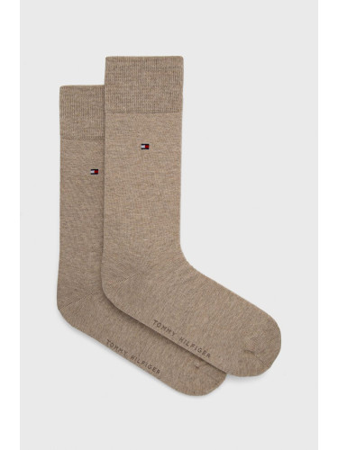 Чорапи Tommy Hilfiger (2 чифта) мъжки в бежово 371111
