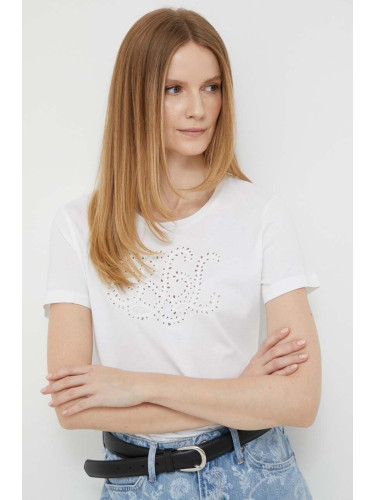 Тениска Lauren Ralph Lauren в бяло