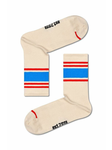 Чорапи Happy Socks Blocked Stripe в бежово