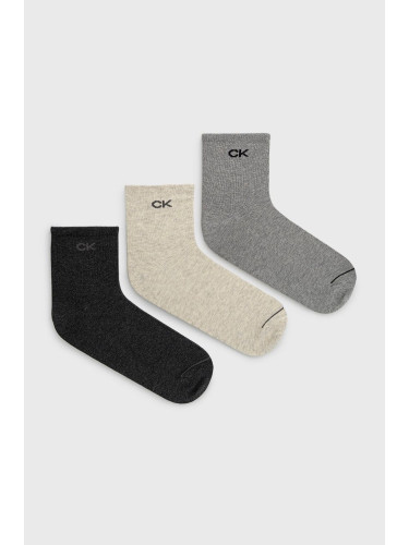 Чорапи Calvin Klein мъжки в сиво 701218719