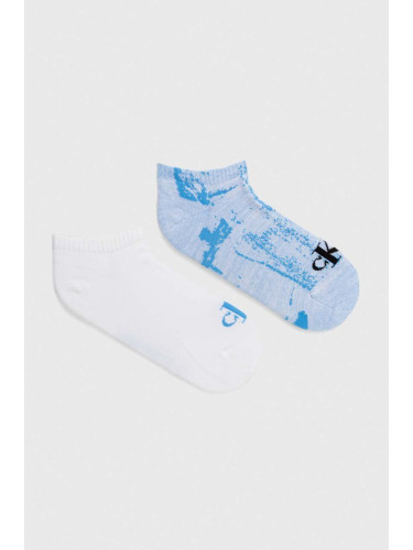 Чорапи Calvin Klein (2 броя) в синьо