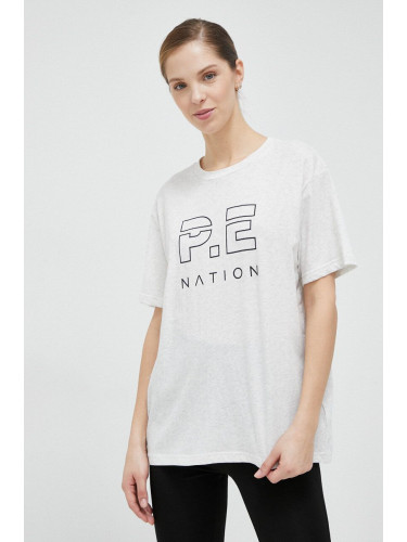 Памучна тениска P.E Nation в сиво