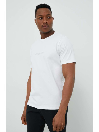 Тениска Columbia в бяло с апликация