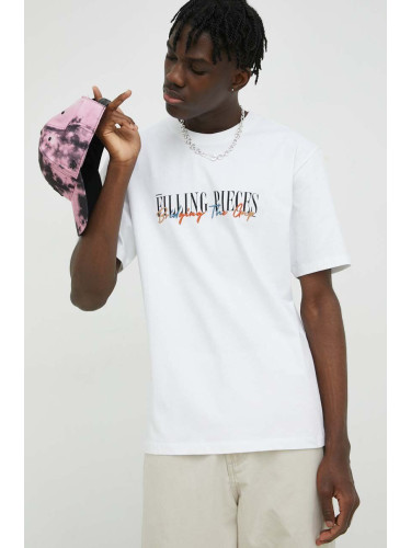 Памучна тениска Filling Pieces Bridging the Gap в бяло с принт 88154571901