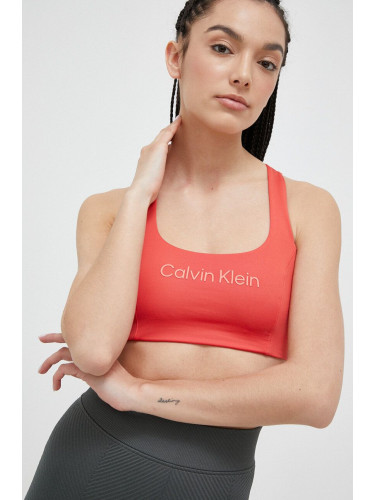 Спортен сутиен Calvin Klein Performance Essentials в оранжево