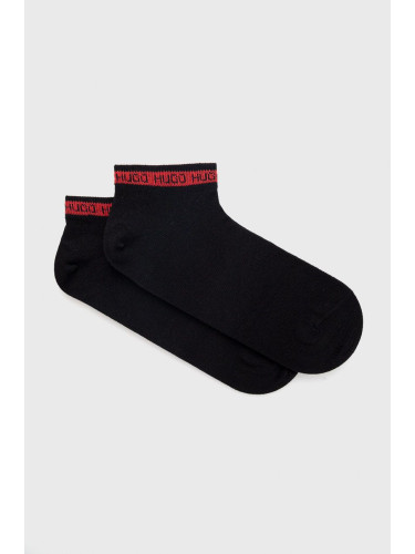 Чорапи HUGO (2-pack) в черно 50477874