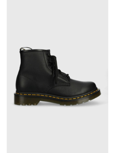 Кожени кубинки Dr. Martens 101 в черно с платформа DM30700001