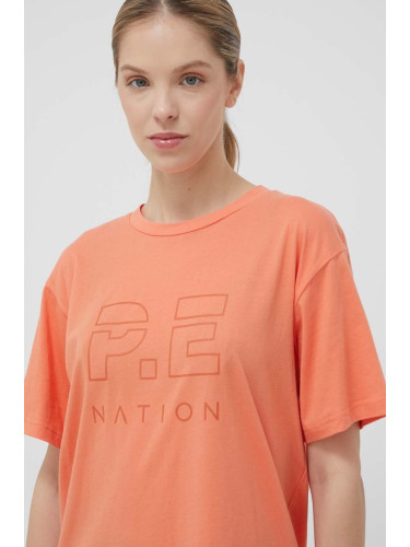 Памучна тениска P.E Nation в оранжево